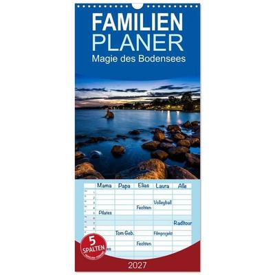 Familienplaner 2027 - Magie des Bodensees mit 5 Spalten (Wandkalender, 21 x 45 cm) CALVENDO