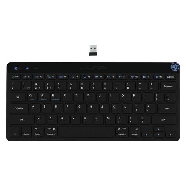 JLab Audio JLab GO Wireless Bluetooth-Tastatur, DE-Layout Mehrere Verbindungsoptionen,?Multifunktionaler Medie (DE, Kabellos) (IEUDEKGOKEYBRBLK4)