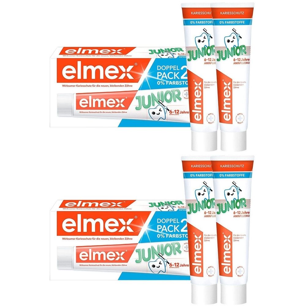 2x Elmex Junior Zahnpasta Doppelpack 2x2x75 ml