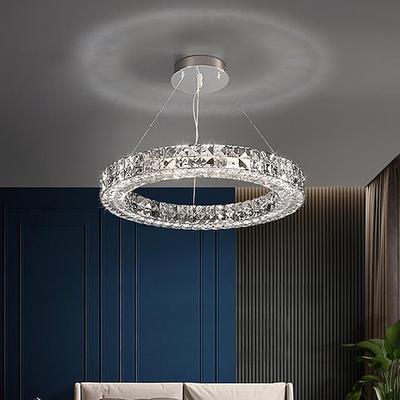 kreis kristall licht luxus kronleuchter wohnzimmer lampe modernes licht luxus high-end villa halle kreis lampe hersteller direkte versorgung