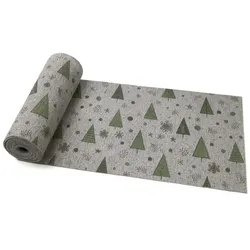 Weihnachtsläufer Rutschfester PVC-Teppich Länge 20 Meter Breite 53 cm Zuschneidbar, für Innen-/Außenbereich, Weihnachtsfußmatte für Geschäfte