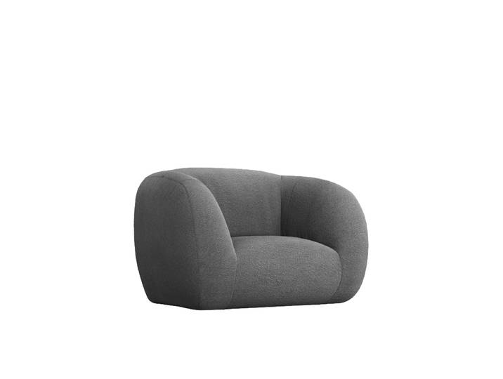 Design Sessel „Essen“ Bouclé Dunkelgrau chosen by Bloomingloft