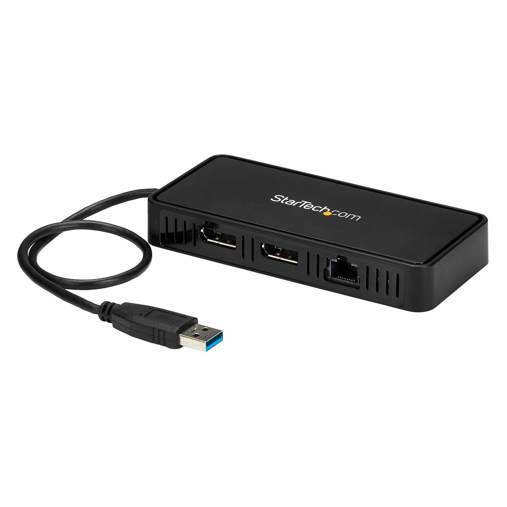 StarTech USB To Dual DP Docking Station (USB-A, 1 Port) (USBA2DPGB)