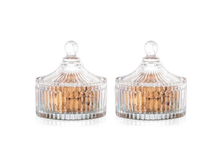 LuxusKollektion Vorratsglas Vorratsgläser Deckel Vintage Süßigkeiten Schokolade 650ML Transparent