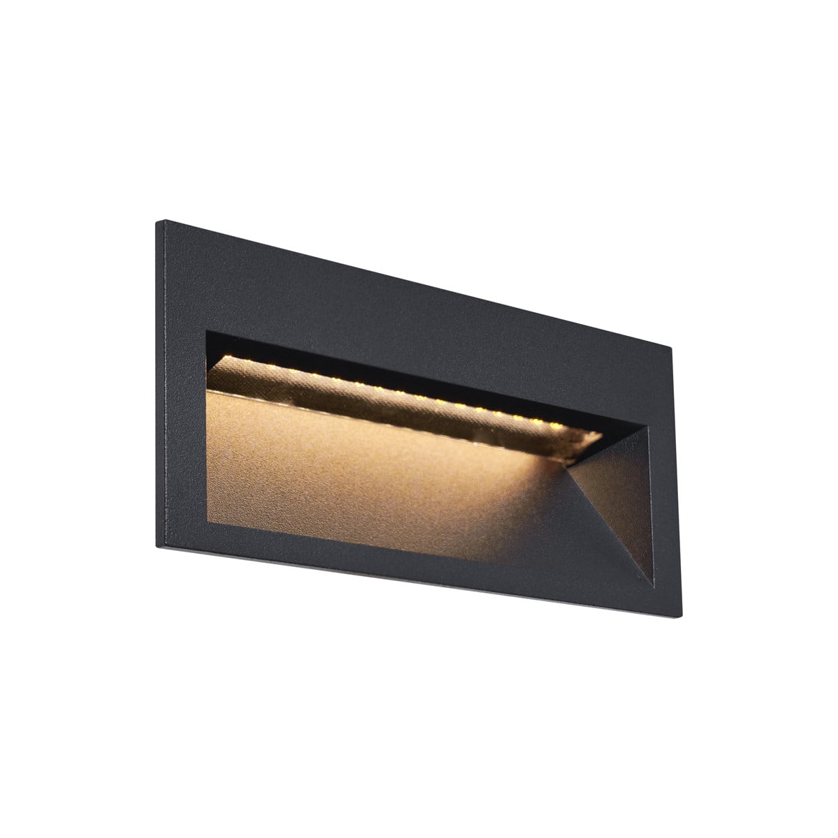 QAZQA Mert Moderne LED Inbouw Wandlamp voor in de tuin - Zwart - Aluminium