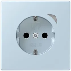 JUNG HOME SCHUKO Steckdose Energy 16 A 250 V, Safety Plus, mit Leistungs- und Energiemessung, outremer clair