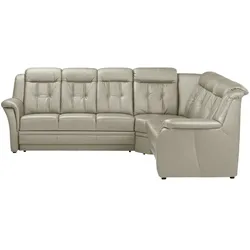 Polstermöbel Oelsa Komfort-Ecksofa aus Leder  Andorra ¦ grau ¦ Maße (cm): B: 272 H: 99 T: 238.0