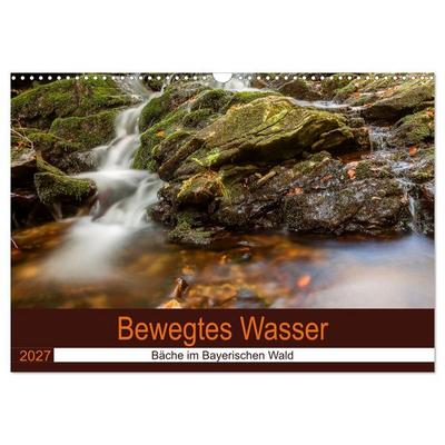 Bewegtes Wasser (Wandkalender 2027 DIN A3 quer), CALVENDO Monatskalender