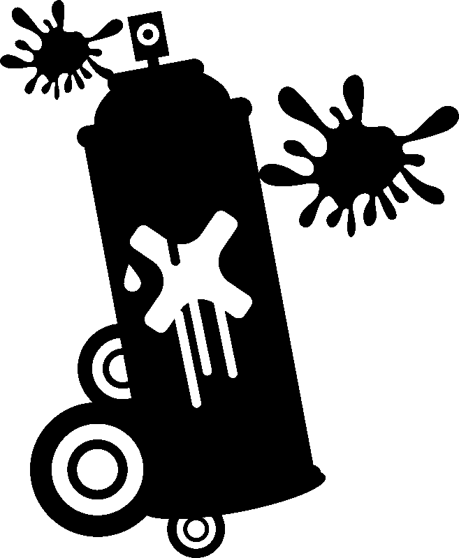 Ambiance-sticker Sticker Design bombe spray "x"