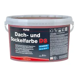 PUFAS Dach- + Sockelfarbe Ziegelrot - 2,5 l Eimer