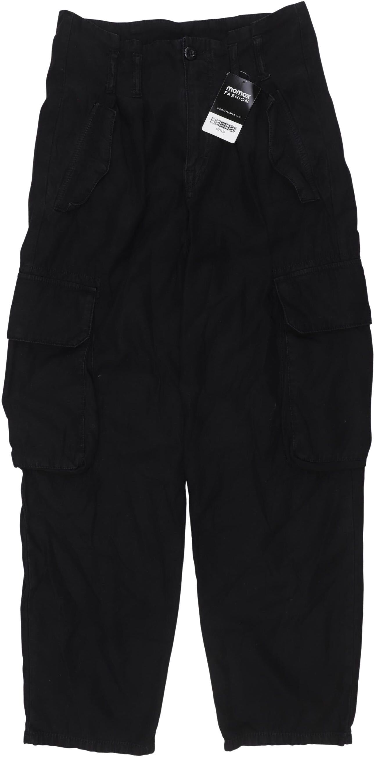 le temps des cerises Damen Stoffhose, Schwarz, Gr. W25, Baumwolle - Second Hand