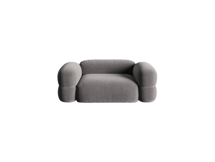 2-Sitzer Design Sofa Lony Samt Grau chosen by Bloomingloft