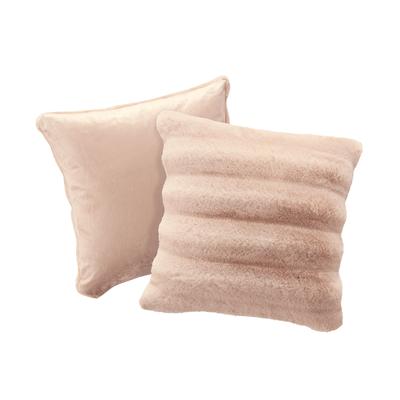 Dekokissen "Cleora", rosa (beige), B:50cm L:50cm, Polyester, LEGER HOME BY LENA GERCKE, Dekokissen_Sitzkissen_Kissenhüllen, 2 Stück, 50x50 cm, weich, premium, Wohnzimmer, Schlafzimmer, exklusiv