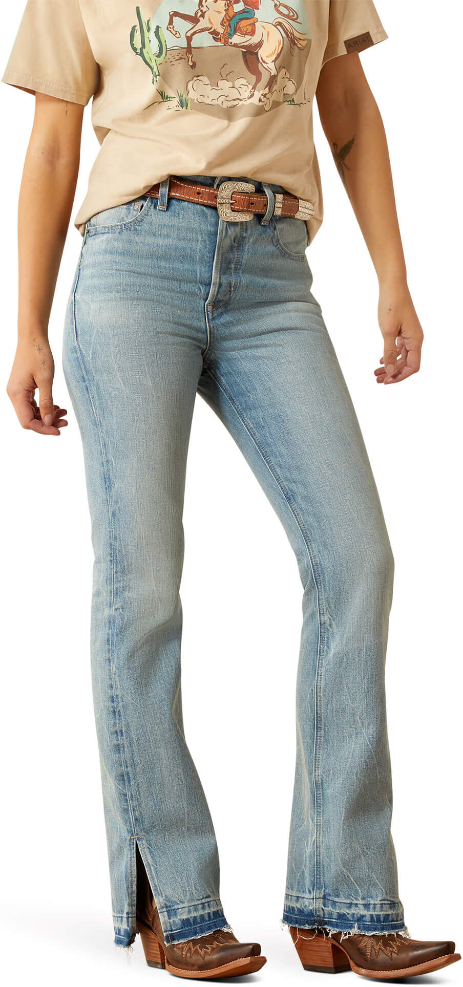 Women's Ultra High Rise Tomboy Jazmine Boot Cut Jeans in Argentina Cotton, Size: 32 Regular by Ariat
