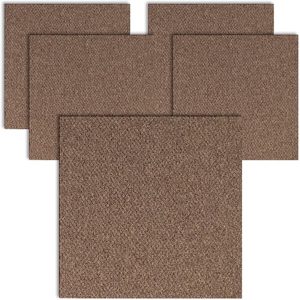Tapijttegels Bruin - Zelfklevende en herbruikbare vloerbedekking - 10 stuks - 50 x 50 cm