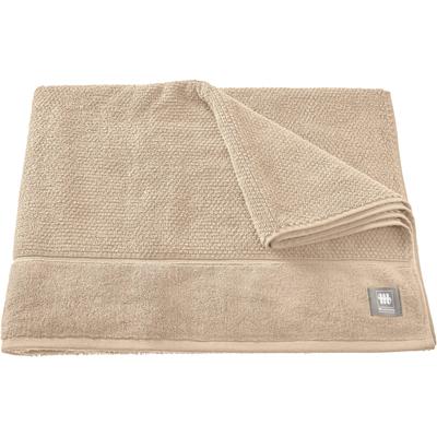 Badetuch MUSTERRING "Solid", beige, B:100cm L:150cm, Frottee, Baumwolle, Handtücher, Badetuch, hautschmeichelnde Airtouch Qualität