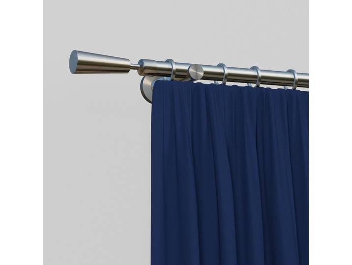 Gardinenstange INDEKO Johannesburg , silber (edelstahlfarben), L:340cm, Eisen, Gardinenstangen, Gardinenstange