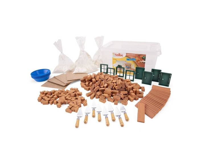 teifoc Gruppenbaukasten Steinbaukasten, (320 St), für 8x Kinder, Made in Germany