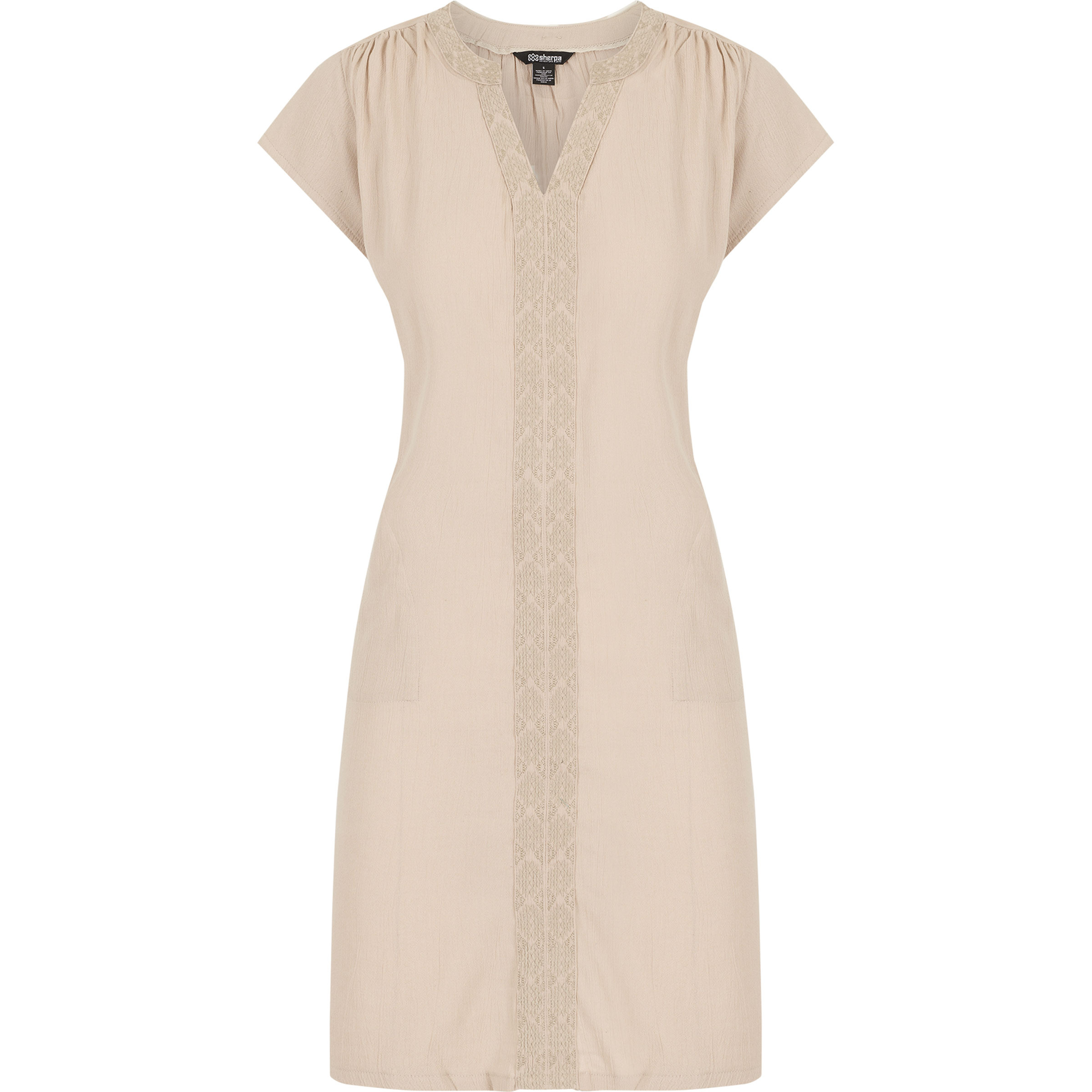 Sherpa Adventure Gear Hara Cap Sleeve Kleid Damen Kleider beige Größe S Lifestyle Hautfreundlich Lyocell (Tencel)