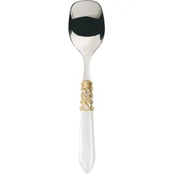 Melodia Gold Zuckerlöffel, weiß