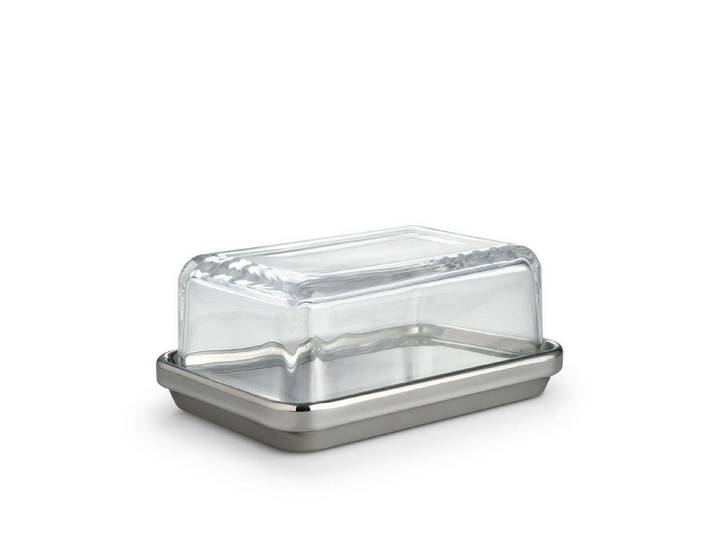 Alessi Butterdose ES03, Glas, Edelstahl