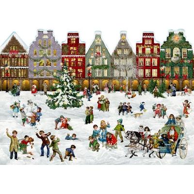 Weihnachtsstraße, A3 Wand-Adventskalender (Behr)