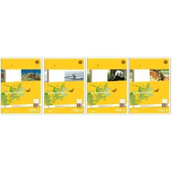 Heft LIN2 A5 32 Blatt 80g/qm 4/4/4mm liniert farbig