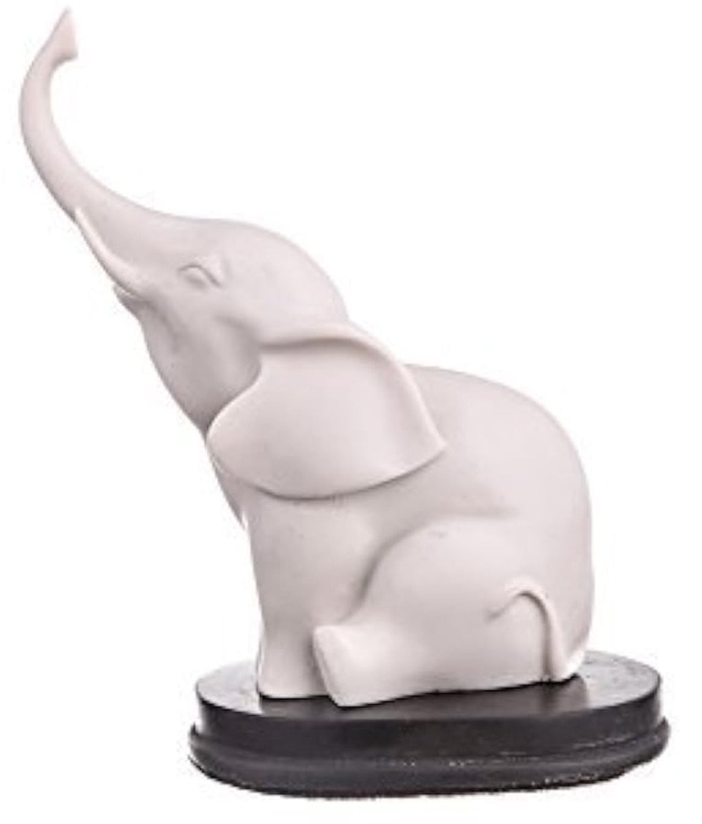 Decoratief Marmeren Olifantenbeeld voor op tafel, Hoogte: 10,5 cm