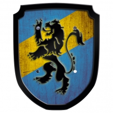 holzspielerei Wappenschild - Löwe blau 269699