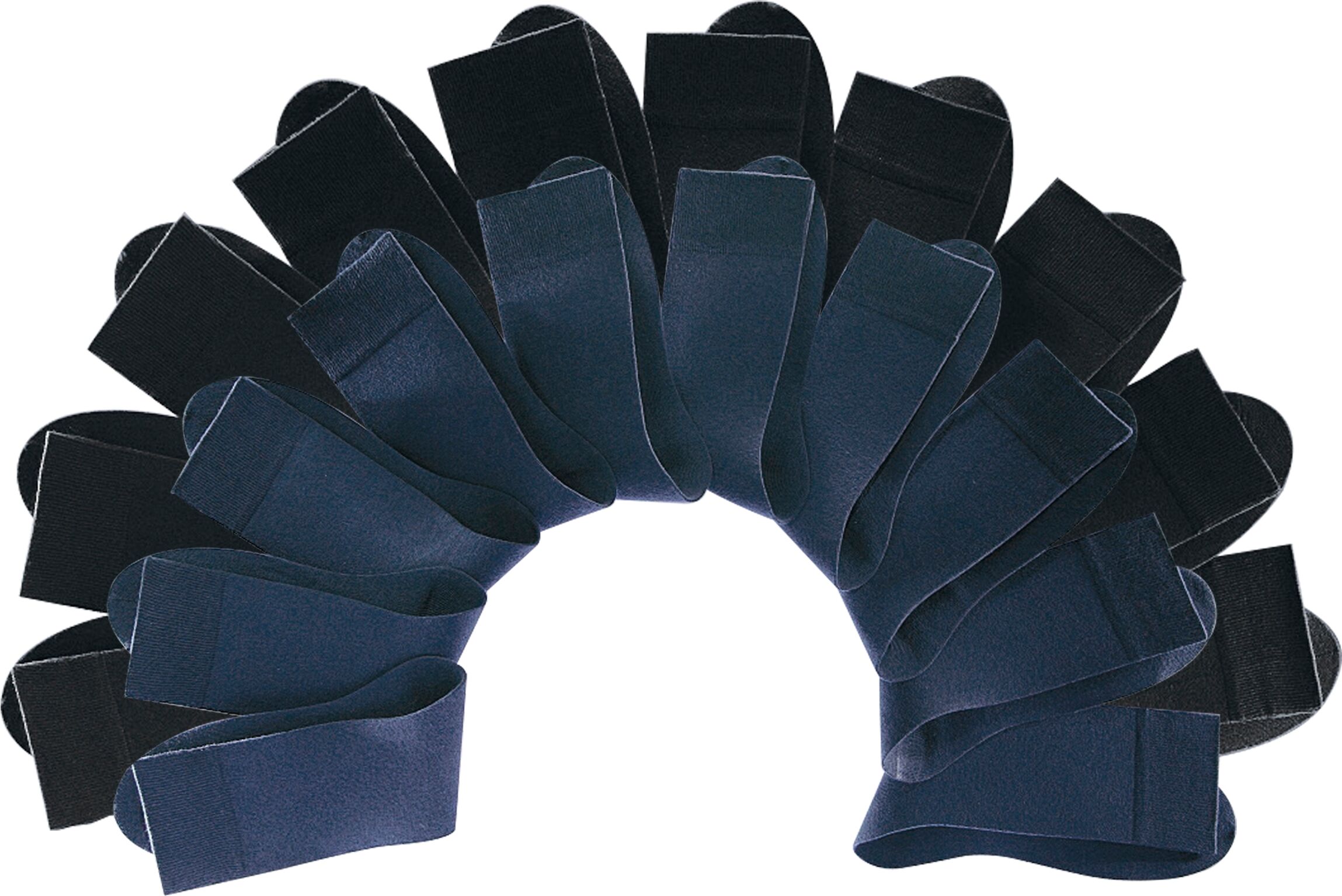 Businesssocken H.I.S "Damen und Herren Socken in der Grosspackung", Damen, Gr. 35-38, blau (10x schwarz, 10x marine), Baumwolle, Baumwollmischung, Elasthan, Polyamid, unifarben, elastisch, Socken Businesssocken, Anzugsocken in der Big-Box 10x schwarz, 10x