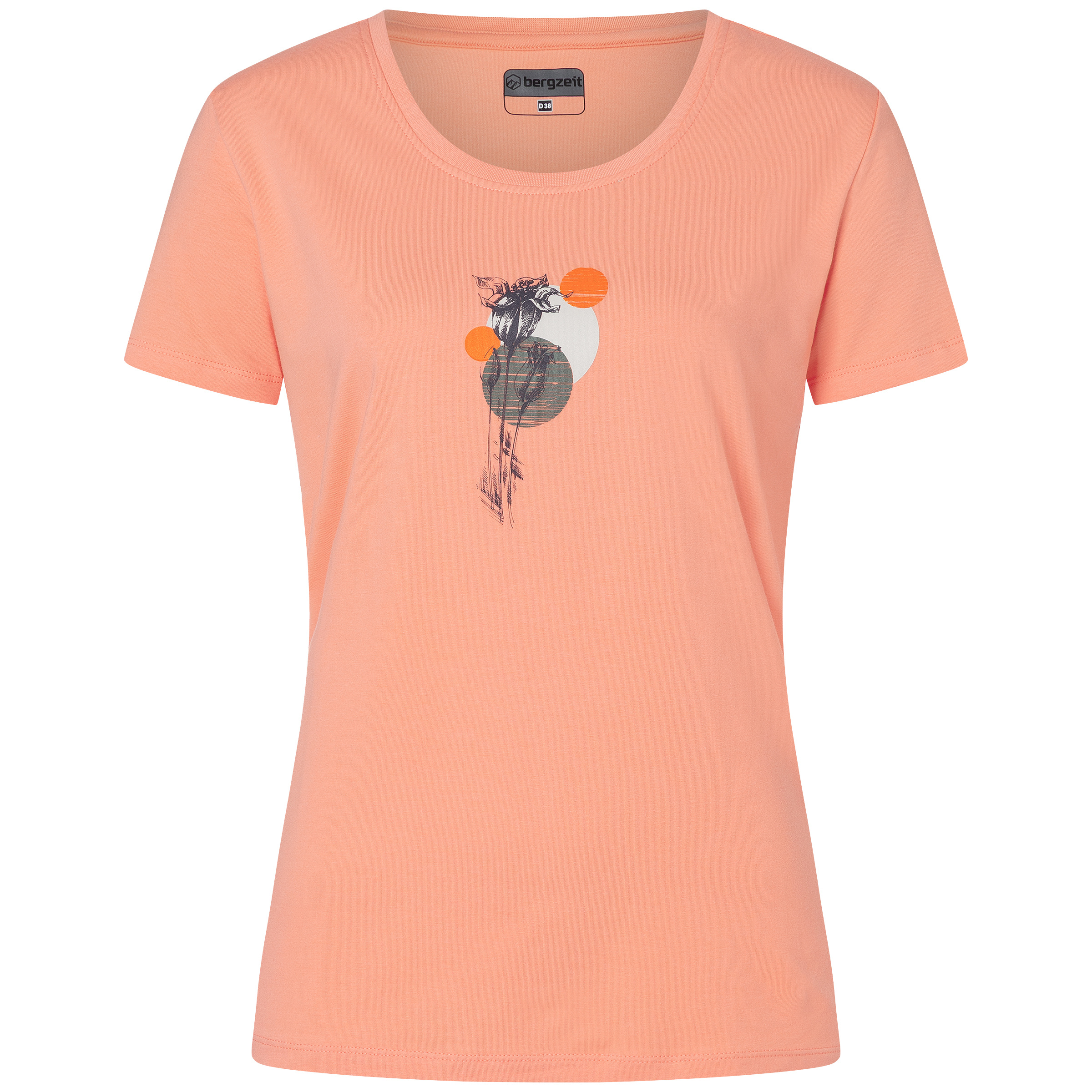 Bergzeit Basics Bergzeit Damen T-Shirts orange Größe XXL Trekking Hautfreundlich