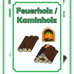 HB-Druck Verkaufsschild Schild Feuerholz Hochkant A5 (148x210mm)