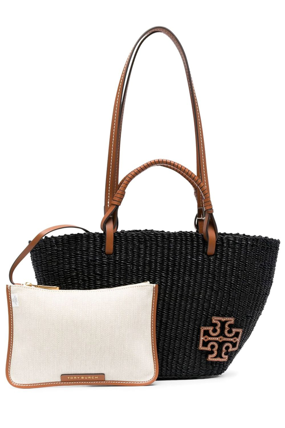 Tory Burch Ella Straw Small Basket Tote Handtasche Strohkorb