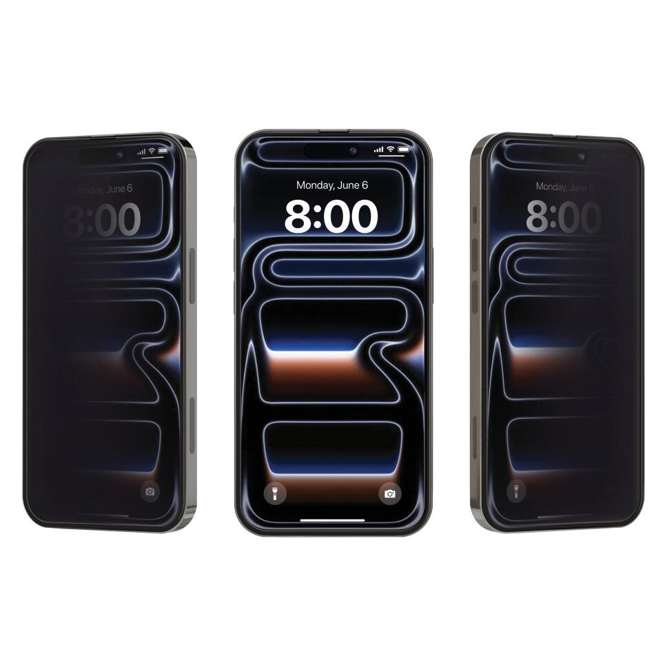 prio 3D Anti-Spionage-Schutzglas für iPhone 18 Pro, schwarz (Apple iPhone 18 Pro) (PSG-1668)