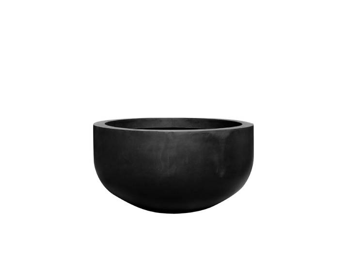 Hochwertiger In-/Outdoor Blumentopf „Natural Jumbo City Bowl“ Schwarz Ø 110 x 60 cm Pottery Pots
