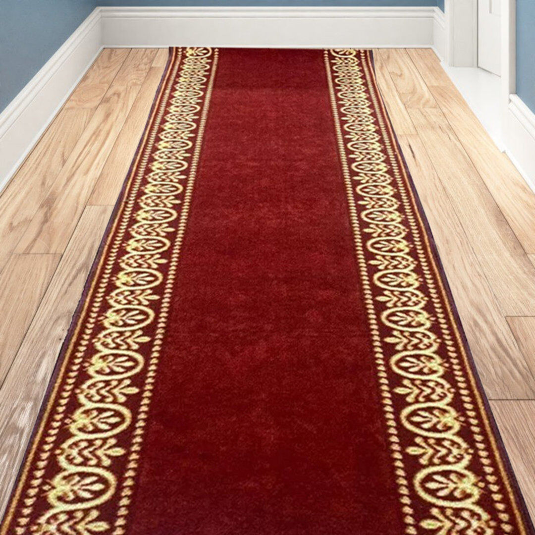 Lark Manor Ciccone Rectangle cm Abstract Dhurrie Washable Area Rug Red Runner 66 x 1127 cm