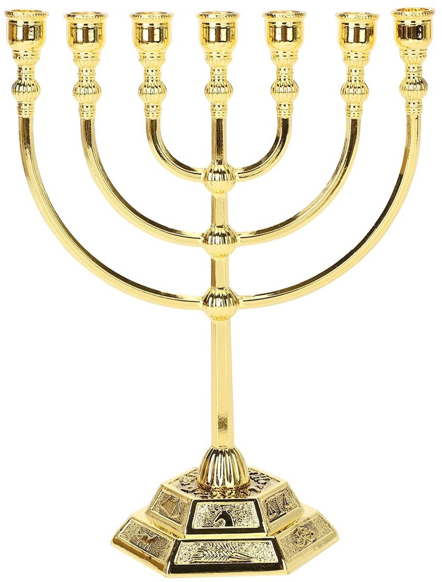 7-armige Menorah Kandelaar voor kaarsen, 17 cm