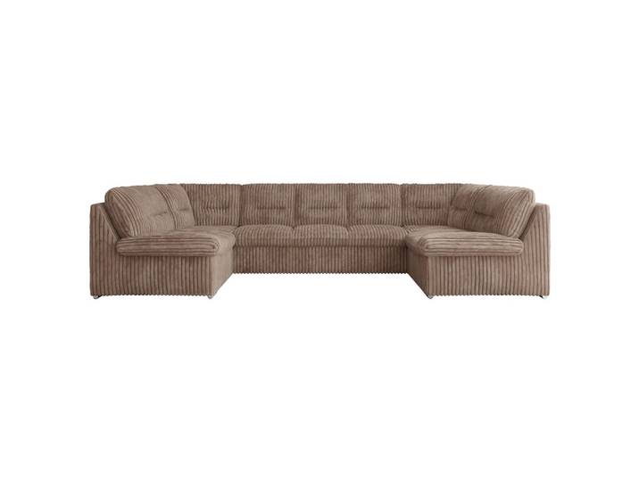 WOHNLANDSCHAFT COMODO U Braun Cord