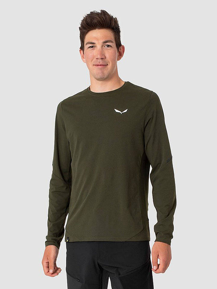 Salewa Funktionslongsleeve "Pedroc Dry" in Oliv - XXL