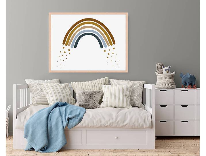 Tableau déco Scandinavian Rainbow 63 x 83cm Multicolore