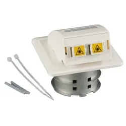 EFB FTTH-OUTLET-SC-OM4 FO Datendose UP, 2 SC-S Kupplungen OM4 mit Shutter, integrierter Spleißhalter FTTHOUTLETSCOM4