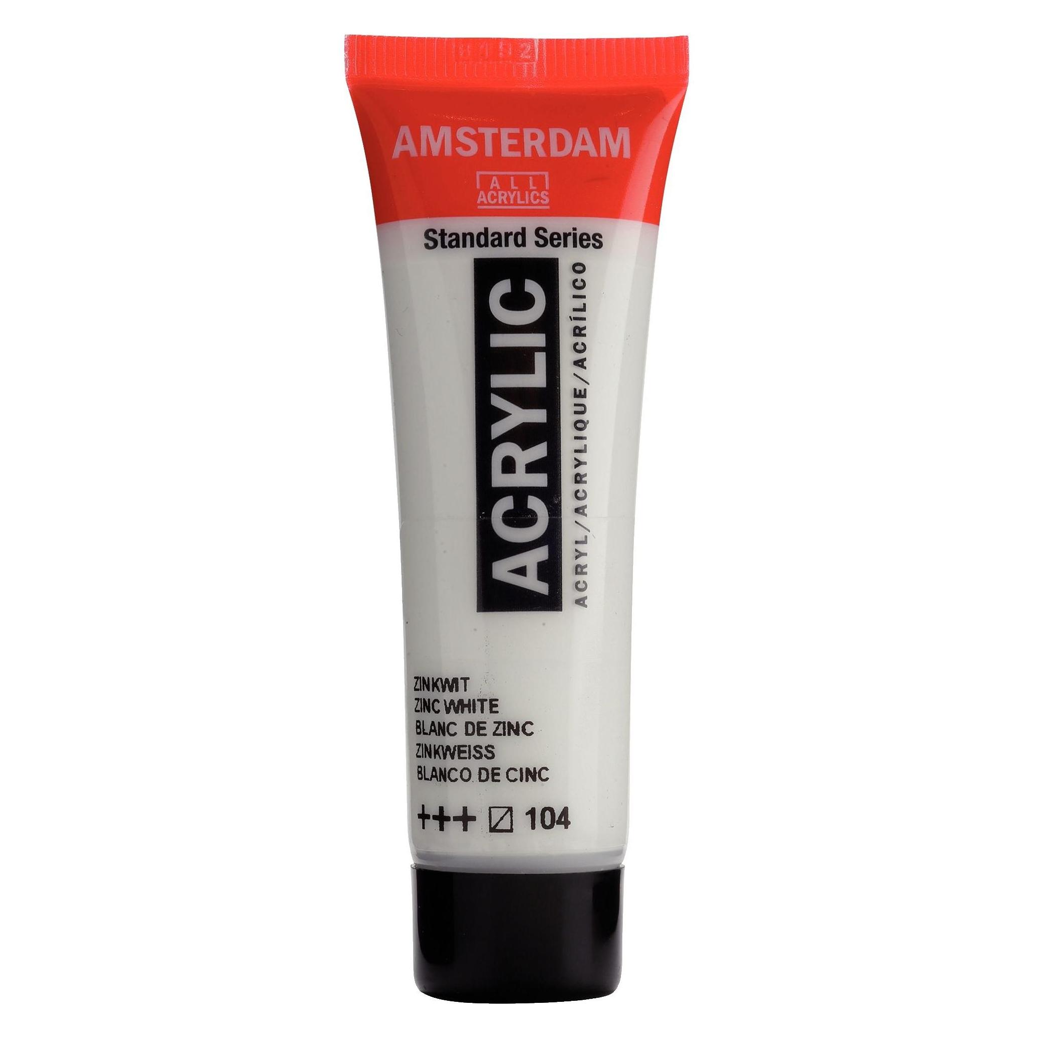 Amsterdam Standard Series Acrylic Tube 20 ml Zinc White 104 (20 ml) (ROY-17041040)