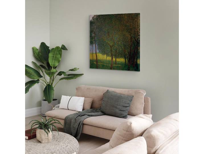Leinwandbild Fruit trees on Attersee Filz Grün/Grün 80 x 80cm