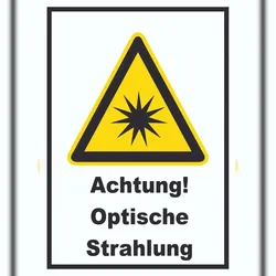 HB-Druck Achtung Optische Strahlung A5 (148x210mm) Schild