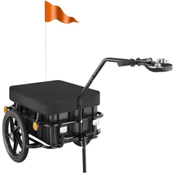 tectake Fahrradanhänger CargoXpress, multifunktional, bis 50kg  Schwarz