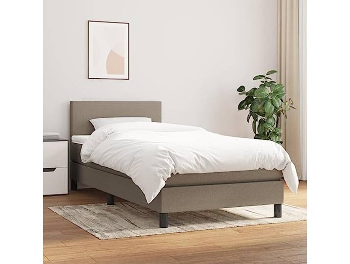 RJPLMFV Lattenrost, Matratze, 100 x 200 cm, Taupe Verstellbarer Kopf, Taschenfedern, mittlere Unterstützung, weicher Matratzenschoner