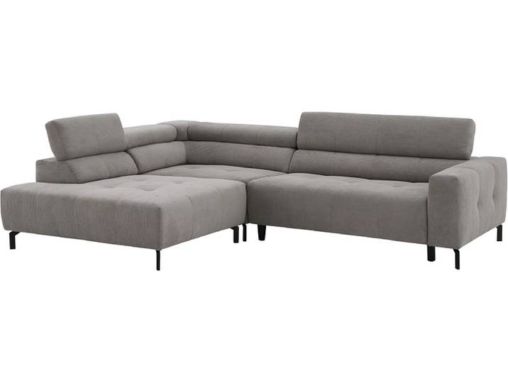 Ecksofa HAMILTON Stoff grau