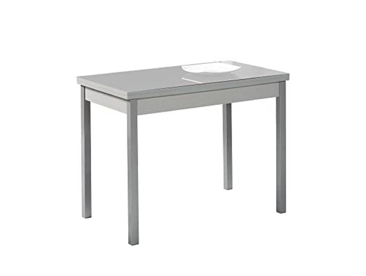 ASTIMESA Küchentisch, Metall, Grau, 90 x 50 cm - ausgezogen 140 x 50 cm
