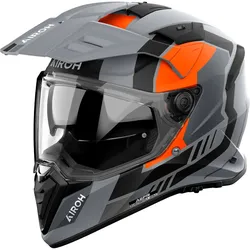 Airoh Bandit Horn, Endurohelm - Matt Grau/Schwarz/Orange - XXL