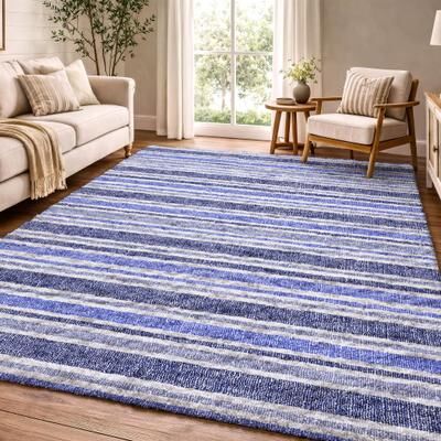 Addison Rugs Premium Washable Super Soft Nassau Stripe Dream Shag Rug